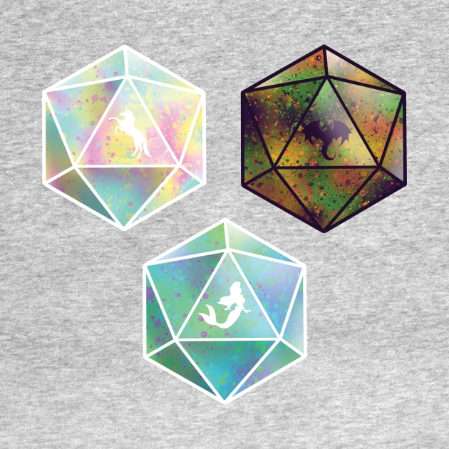 Mythical Creatures D20 Dice Set by CrowleyCreations